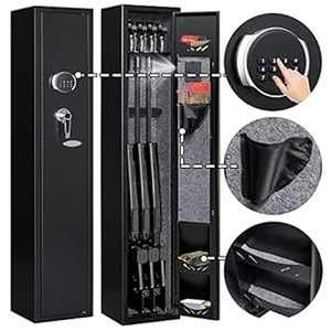 KAER 2-Gun Safes for Home Rifle and Pistols Electronic Gun Security Cabinet Quick Access Gun Rifle Gun Security Cabinet LOCKED NO KEY VISIBLE  - Retail: $290