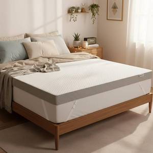lot 1128 image: Bestier 3 Inch Gel Memory Foam Mattress Topper Full Size (54 x 74 Inch), Cooling Bed Topper & Soft Mattress Pad, High Density Foam with Tencel Cover for Back Pain, RV, Dorm - Retail $110