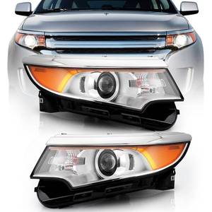 lot 1151 image: Headlight Assembly wbulb Fit for 11 12 13 14 2011-2014 Ford Edge SE SEL Limited Driver Side and Passenger Side Headlights(Included Bulbs) - Retail $238