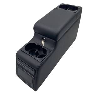 lot 1165 image: LOOYE Truck Center Console Truck SeatBench Organizer for Jeep Wrangler(YJ) 1987-1995 (Black) - Retail $108