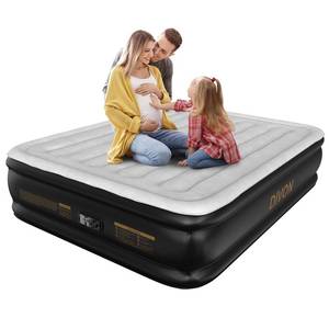 lot 1173 image: DIVON Air Mattress Queen with Built in Pump,Blow Up Mattress with Wave Pattern in 3 Mins,18 Quick Inflatable Mattress, Luxury Airbed for Home&Camping,Black,660lbs - Retail $66