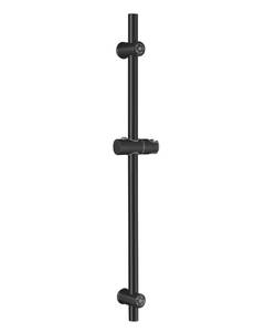 lot 1224 image: RALANDA Black Shower Slide Bar 32-Inch with Adjustable Plastic Handheld Shower Head Holder for Bathroom Wall Mount SUS 304 Stainless Steel Brushed Finish - Retail $60