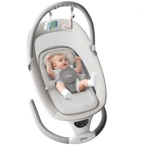 lot 1241 image: AMKE Baby Swing for Infants with Spacious & Breathable Mesh Seat, Lightweight Portable Baby Rocker Swing with 5-Speeds, 3 Timer & 12 Lullabies, Gentle Sway for Newborn Max 20 Lbs - Retail $99