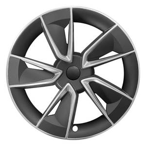 lot 1282 image: for Tesla Wheel Cover 19 inch Hubcaps Set of 4 Silver Black Wheel Cover for Tesla Model Y Juniper 2025 2026 4PCS Replacement Hub Cap Decoration (for Model Y Juniper Knife SliverBlack, 19 inch) - Retail $125