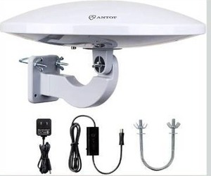 lot 8525 image: ANTOP PL-414BG HDTV Antenna UFO 360° Omni-Directional Reception with Smartpass Amplifier &amp Built-in 4G LTE Filter, Enhanced VHF &ampUHF Signal, Fit OutdoorRVAttic Use (4K UHD Ready)