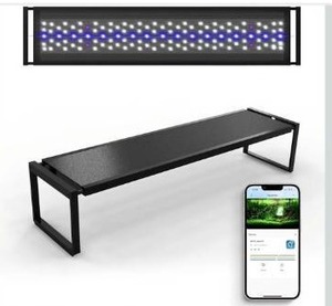 lot 8543 image: FZONE LED Aquarium Light with APP Control, Full Spectrum for 47-55 Planted Aquariums, Timer SunriseSunset,72W (Light 120)