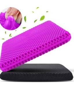 lot 8546 image: Gel Seat Cushion for Long Sitting (Large & Thick), Soft & Breathable, Gel Cushion for Wheelchair, Gel Chair Cushion for Hip Pain, Gel Seat Cushion for Office Chair (Black Cover)