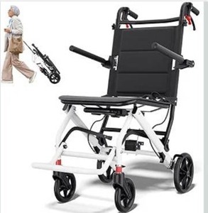 lot 8553 image: Super Lightweight Transport Wheelchair. Easy to Travel, Locking Hand Brakes, User-Friendly, Folding, Portable. for Adults or Child (up to 220lbs)&nbsp