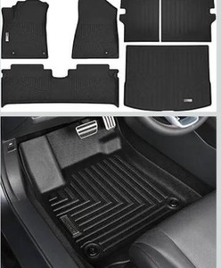 lot 8557 image: Floor Mats & Cargo Liner for 2023 2024 2025 Kia NIRO EV,1st 2nd Row with Trunk Mat,TPE All Weather Protection Slush Floor Liner(Trunk MatBackrest MatFloor Mat