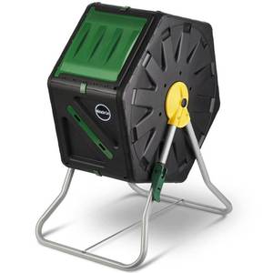 lot 8567 image: Miracle-Gro Single Chamber Outdoor Garden Compost Bin - 18.5gal (70L) Capacity - Heavy Duty  Easy to Assemble Tumbling Composter
