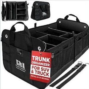 lot 8583 image: TRUNKCRATEPRO XL Premium SUV, Truck, Car Trunk Organizer With Expandable Compartments - Lightweight Foldable Cargo Organizer