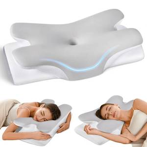 lot 8614 image: Cervical Neck Pillow for Pain Relief -Ergonomic Side Sleeper Pillow for Sleeping, Contour Memory Foam Pillows for Neck Support, Cooling Orthopedic Bed Rest Pillow for Back and Stomach Sleepers