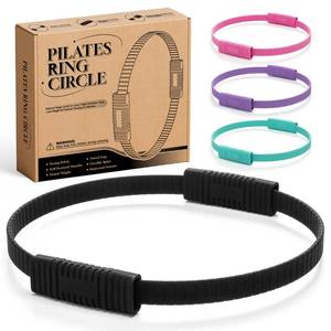 lot 8615 image: SUBCULTUREPICK 13.5 Silicone Pilates Ring, Lightweight Durable Flexible Resistance Fitness Circle for Toning Arms, Thighs, Core, Yoga & Physical Therapy (Black)