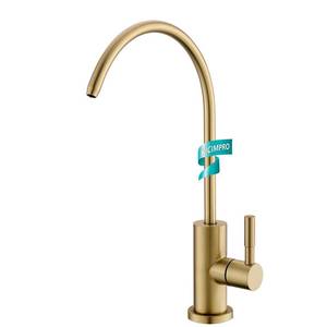 lot 8618 image: Gold Reverse Osmosis Faucet Kicimpro Kitchen Water Filter Faucet Non-Air-Gap Drinking Water Bar Faucet 304 Stainless Steel Gold Finish Lead-Free
