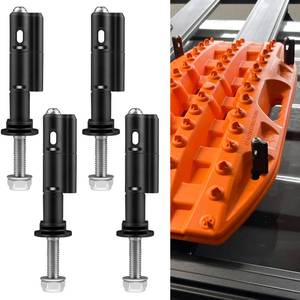 lot 8622 image: Mounting Pins for Recovery Boards, 4 PCS Lockable Traction Board Mount Pins, Safety Theftproof Mounting Pins Compatible with MaxTrax MKII Recovery Boards, Including M10 Bolts, 140MM Pins