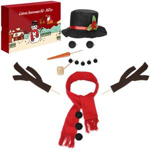 lot 8639 image: Colovis 16Pcs Snowman Decorating Kit, Snowman Making Kit Snow Toys for Winter Outdoor Party Christmas Holiday Decoration(1 Pack)