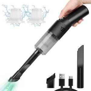 lot 8645 image: Auloea Portable Mini Car Vacuum Cleaner, High Power Cordless(400g) Handheld Rechargeable Vacuum Cleaner for Desk V06