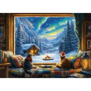 lot 8661 image: Christmas Puzzle, Puzzles for Adults 1000 Pieces, Winter Aurora Cat Jigsaw Puzzle, Christmas Puzzles 1000 Pieces, Creative Games and Gifts Winter Puzzle Home Decor for Adults (27.5x19.6), 11 Poster