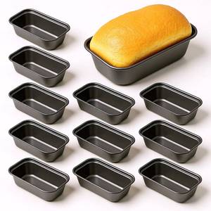lot 8669 image: IANFAN 12 Pcs Mini Loaf Pan for Baking Bread, Non-Stick Carbon Steel Baking Bread Pan 6.1 x 3.3 x 2.1 Inches Small Banana Bread Tins for Oven Bake Small Rectangular Bread