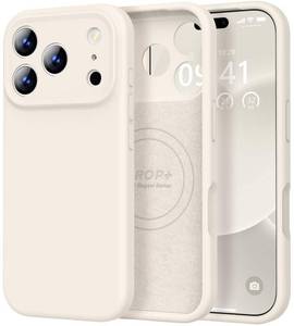 lot 8680 image: Vooii Magnetic for iPhone 17 Pro Max Case, Compatible with Magsafe (Premium Liquid Silicone) (Integrated Camera Control Button) Full Body Protective Anti-Scratch Microfiber Lining 6.9 inch, Stone