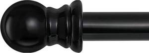 lot 8698 image: Black Curtain Rods for Windows 28 to 48 Inch - 1 Heavy Duty Curtain Rod with Adjustable Brackets,Stainless Steel Metal Drapery Rods for Kitchen,Bedroom,Sliding Door