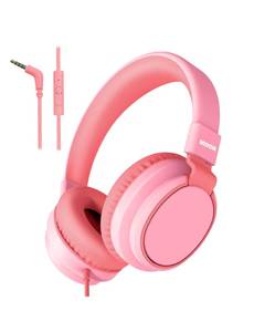 lot 8702 image: MIDOLA Kids Headphone Wired Volume Limited 8594dB Over-EarOn-Ear Foldable Headset with Microphone Hearing Protection Headphones for Toddler Boy Girl Child School Learning Pad Tablet Pink