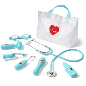 lot 8705 image: Phobby Kids Doctor Kit, 8 Pieces Toddlers Doctor Playset with Medical Storage Bag & Real Stethoscope, Pretend Play Doctor Toys Birthday Gift for Boys Girls Aged 3 4 5 6 (Blue)