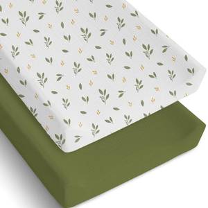 lot 8714 image: Mi Flor 2 Pack Muslin Changing Pad Cover 16x32x5 inches Ultra Soft CPC Certified Baby Changing Table Cover with Elastic Corners, 360° Fit, Lightweight, Breathable, Fits Most Changing Pads