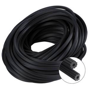 lot 8718 image: 250 ft Screen Spline, Replacement Black Window Screen Retainer Spline, Hollow Serrated Door and Window Mesh Shielding Holder for Mosquito Net Fixing, Rubber, Round(0.14 Inch)