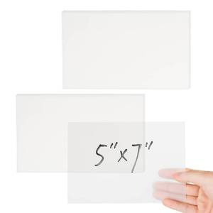 lot 8720 image: 5x7 Inch Transparent Sticky Notes, 2 Pads Large Translucent Self-Adhesive Clear See Through Post Supersize Sticky Notes for Office Woman School Classroom Teacher College Supplies White Color