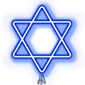 lot 8753 image: Leriton 16.3 Inches Star of David Hanukkah Tree Topper Hanukkah Decorations Christmas Star Tree Topper Blue Lights USB Power Supply Suitable for Diwali Birthdays Weddings Parties Christmas Tree