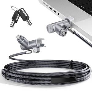 lot 8757 image: AboveTEK Laptop Locking Cable for MacBook Pro 1416 (2021-2024), Anti-Theft Keyed Laptop Security Lock, 6.56ft Cut-Resistant Steel Computer Lock Cable, Rotatable &amp Portable Design