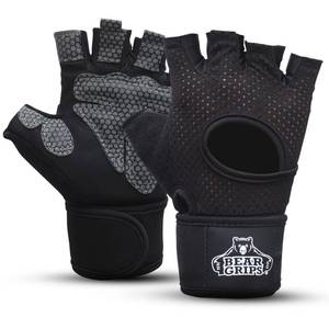 lot 8776 image: Bear Grips Weight Lifting Gloves for Men & Women  Compression Half Finger & Full Finger Workout Gloves XS