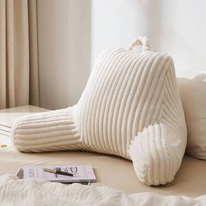 lot 8781 image: Blissful Diary Reading Pillow for Sitting in Bed, Flannel Back Pillow Bed Sitting Up for Adult & Children, Backrest Cushion for Sit Up in Couch or Floor, Dorm Essentials, Cream White