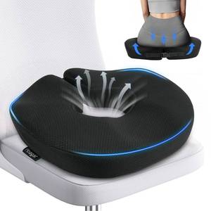 lot 8786 image: Feagar Donut Pillow for Tailbone Pain Relief - Hemorrhoid Pillow with Memory Foam for Coccyx, Sciatica, Pressure Sores, Office Chair Cushion for Pregnancy, Postpartum & Surgery Recovery(Black)