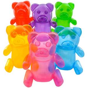 lot 8790 image: Candyland Party Decorations - 24-Inch Tall Inflatable Gummy Bears - 6 Pack - Vibrant Colors for Candy Themed Parties