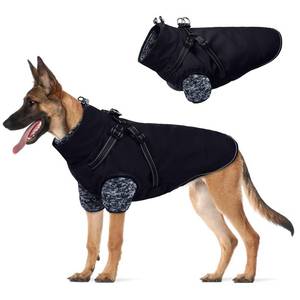 lot 8806 image: Lelepet Dog Coat 3 in 1 Waterproof Dog Winter Jacket with Harness Built in Windproof Snow Jakcet with Detachable Fleece Sweater Lining Reflective Thermal Cold Weather Coats for Small Medium Large Dogs