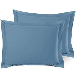 lot 8812 image: Nestl Soft Pillow Shams Set of 2 - Double Brushed Microfiber Pillow Covers - Hotel Style Premium Bed Pillow Cases, with 1.5 Decorative Flange, Standard 20x26 - Blue Heaven