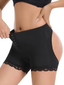 lot 8818 image: Dulchany Butt Lifting Panties Booty Lifter Underwear for Women Adjustable Hip Enhancer Control Butt Lift Shapewear Shorts Black M