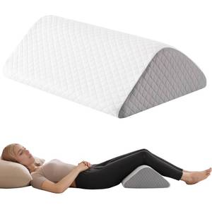 lot 8826 image: Knee Wedge Pillow 6.3 for Post-Surgery Recovery-Leg Elevation Support for Sleep Position, Alleviating Lower Back & Hip Pain Enhancing Circulation in Ankles Legs Triangle Pillow with Removable Cover