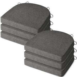 lot 8851 image: MineCozy Chair Cushions for Dining Chairs 6 Pack Indoor Seat Cushions with Ties and Washable Cover Non Slip Seat Pad for Kitchen Dining Room 16X16X2,Dark Grey