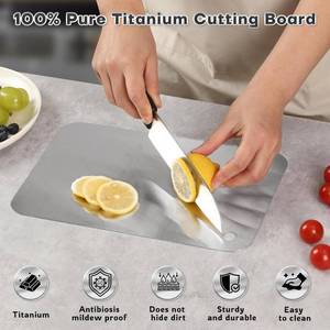 lot 8872 image: Katuchef Titanium Cutting Boards for Kitchen 100% Pure Ti Katu chef Titanium Cutting Board set Double Sided Non Toxic Titanware Chopping Board,Durable Dishwasher Safe Cutting Boards(2PC)
