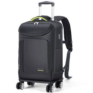 lot 8876 image: Lekebobor Travel Rolling Backpack, 18 inch Waterproof Bag with 360° Wheels for 15.6 Laptop, Convertible Airline Approved Travel Back Pack for Men &amp Women, Business, Commuter