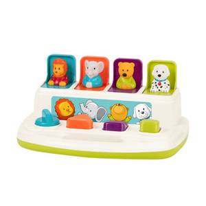 lot 14775 image: Battat Cause and Effect Toy Developmental Toy with Buttons &amp Colors Color Sorting Animal Toys for Kids, Toddlers, Babies 18 Months Pop Up Pals