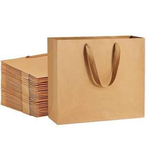 lot 14780 image: BagDream 12.5x4.5x11 25Pcs Gift Bags Heavy Duty Kraft Brown Paper Bags with Handles, Sturdy Large Paper Gift Sacks for Shopping, Retail, Merchandise, Wedding Party Favor