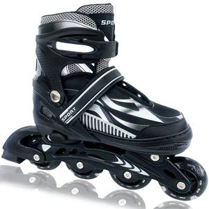 lot 14786 image: Adjustable Inline Skates for Kids and Teens Ages 4-16, All 8 Wheels of Inline Roller Skates Light Up, Safe and Fun Illuminating for Outdoor Indoor Sports L