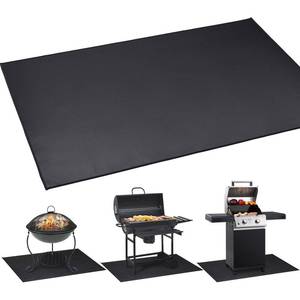 lot 14787 image: Cvtayn Under BBQ Grill Mat for Outdoor Charcoal, Flat Top, Smokers, Gas Grills 65�39 Inch. Fireproof Mat Protector Deck Patio Grass.Indoor Fireplace Mat Prevents Ember Damage Wood Floor,Fire Pit Mat
