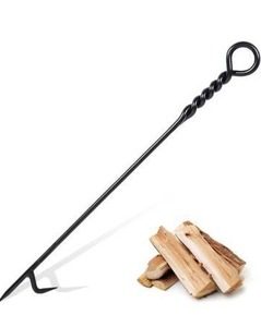 lot 9278 image: Fire Poker for Fire Pit, 40&nbspTwisted Rope Design Fireplace Poker, Heavy Duty Handmade Fire Pit Poker for Campfire Wood Stove Firewood Log Coals, Outdoor and Indoor Fireplace Fire Pit Tools