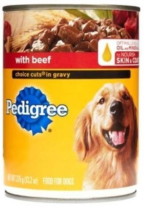 lot 9342 image: Pedigree Beef Choice Cuts in Gravy Wet Dog Food 13.2oz (Pack of 12)