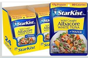 lot 9373 image: StarKist Albacore White Tuna in Water, 2.6 oz Pouch (24 Pack) Ready to Eat Wild Caught Tuna, 17g Protein,